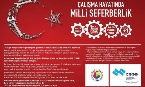 Türkiye'nin Geleceğine Sende +1 İstihdam Sağla