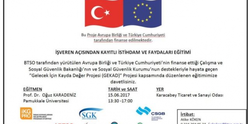 İşveren Açısından Kayıtlı İstihdam ve Faydaları Eğitimi Kayıtlı İstihdamın Faydaları ve Kayıtlı İstihdam Teşvik Politikaları Eğitimi