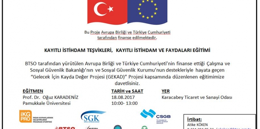 İşveren Açısından Kayıtlı İstihdam ve Faydaları Eğitimi - Kayıtlı İstihdamın Faydaları ve Kayıtlı İstihdam Teşvik Politikaları Eğitimi
