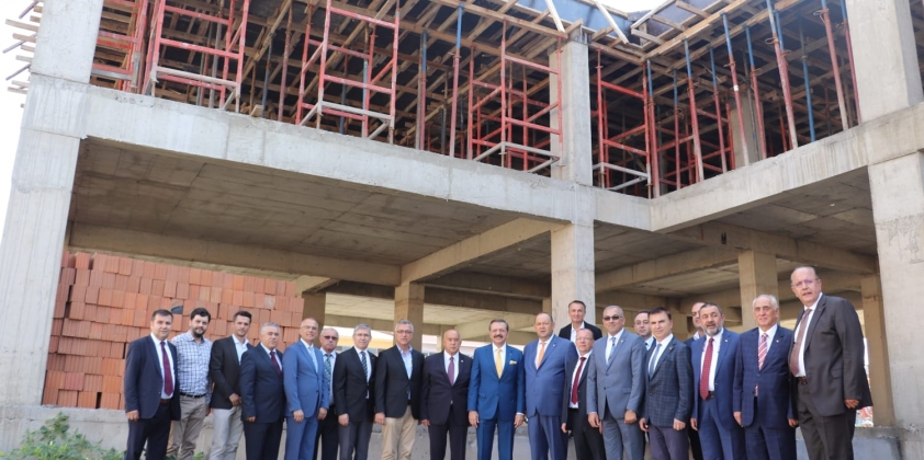 TOBB Başkanının Karacabey TSO Mesleki Eğitim Merkezi İnşaatını Ziyareti