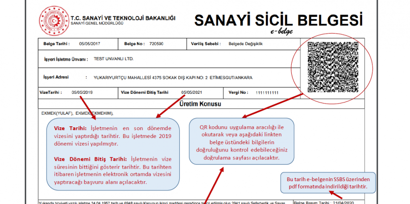 Elektronik Sanayi Sicil Belgesi Hakkında 