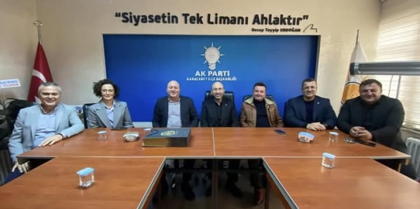 Adalet ve Kalkınma Partisi İlçe Başkanı olarak yeniden seçilen Gültekin Saygısever’e ziyaretimiz